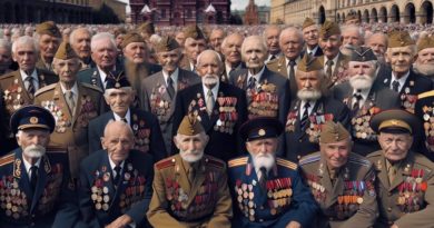 Ветераны ВОВ на фоне Красной площади